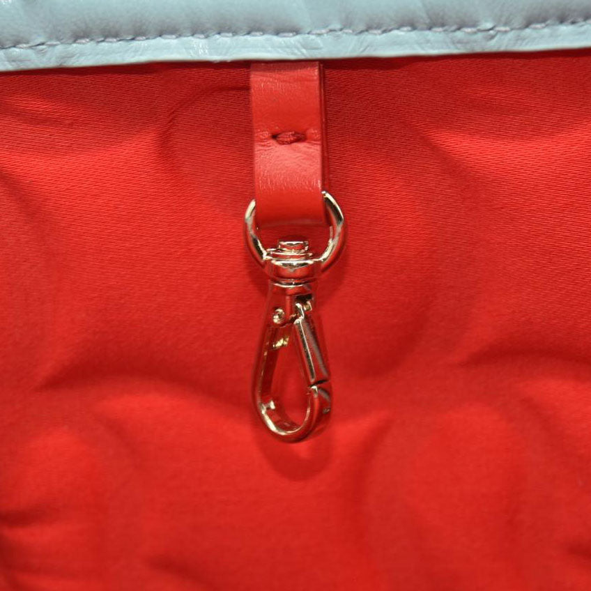 CHRISTIAN LOUBOUTIN NAPPA EMBOSSED EAST WEST CABATA TOTE MINERAL