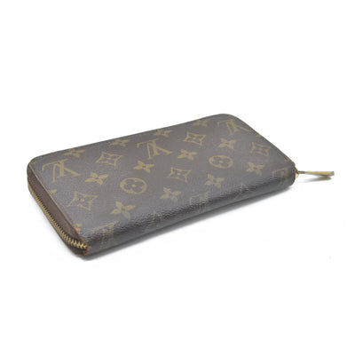 $915 Louis Vuitton Monogram Zippy Zip Around Long Wallet Purse Brown CA4078