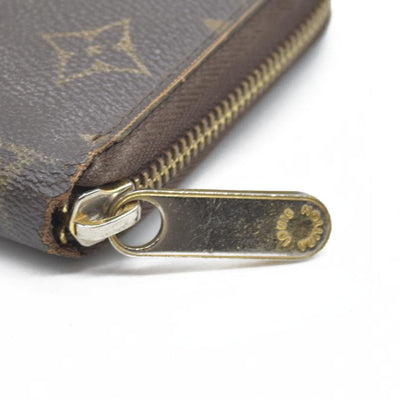 $915 Louis Vuitton Monogram Zippy Zip Around Long Wallet Purse Brown CA4078