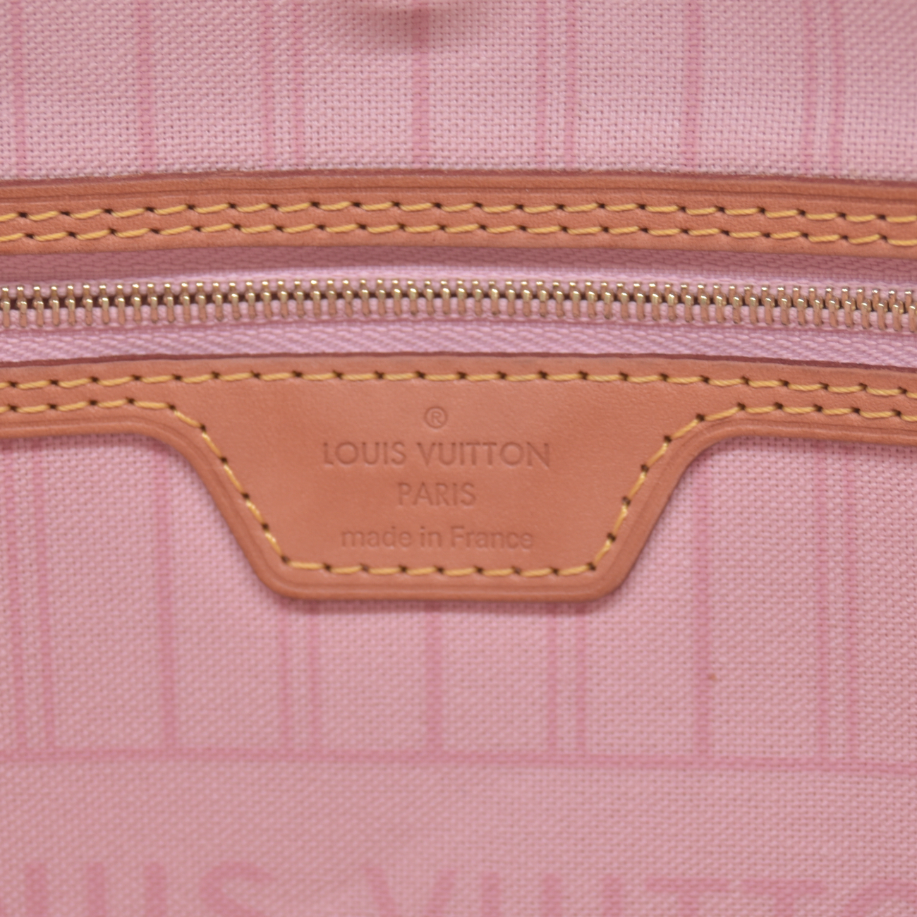 $2240 2019 Louis Vuitton Damier Azur Neo Neverfull MM Rose Ballerine FL0169