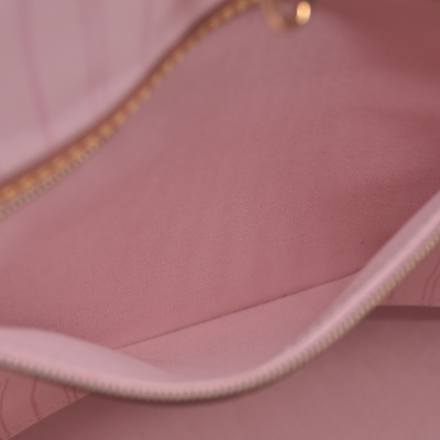 $2240 2019 Louis Vuitton Damier Azur Neo Neverfull MM Rose Ballerine FL0169