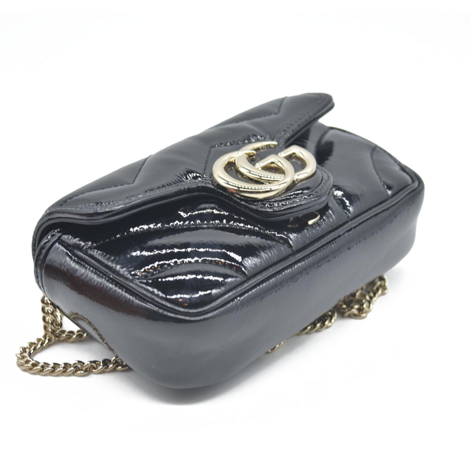 $1850 Gucci Mini Marmont quilted leather cross-body bag
