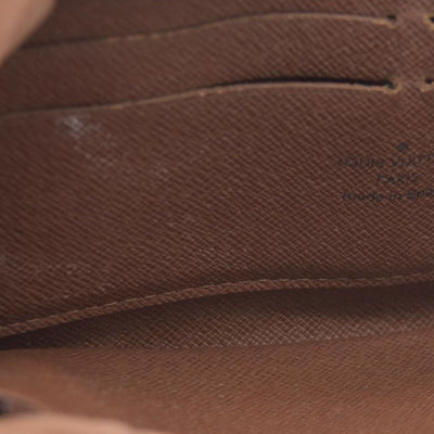 $915 Louis Vuitton Monogram Zippy Zip Around Long Wallet Purse Brown CA4078