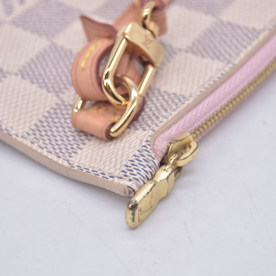 $2240 2019 Louis Vuitton Damier Azur Neo Neverfull MM Rose Ballerine FL0169