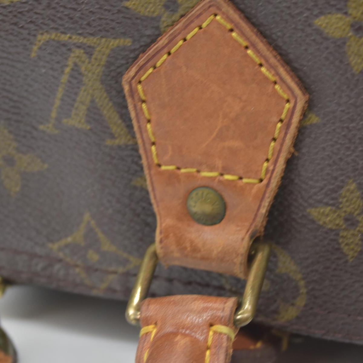 $1490 Louis Vuitton LV Hand Bag Speedy 25 Brown Monogram sp1905