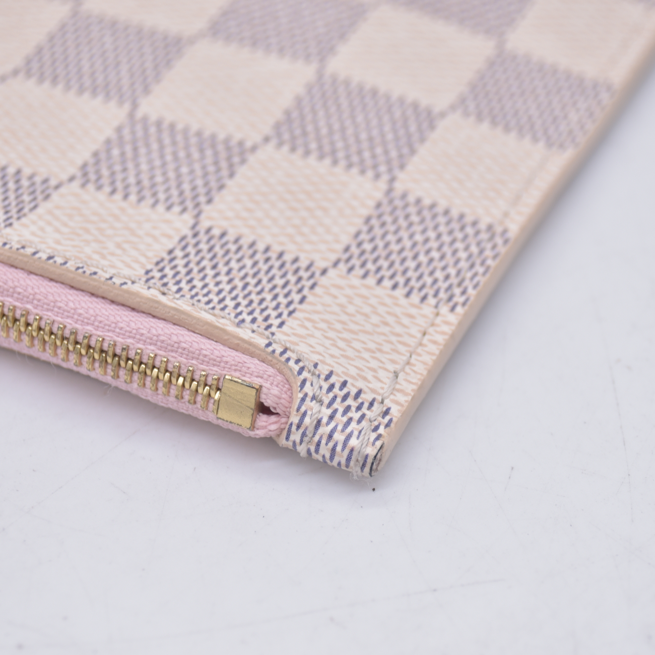 $2240 2019 Louis Vuitton Damier Azur Neo Neverfull MM Rose Ballerine FL0169