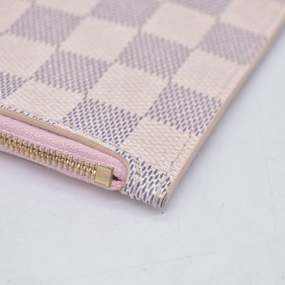 $2240 2019 Louis Vuitton Damier Azur Neo Neverfull MM Rose Ballerine FL0169