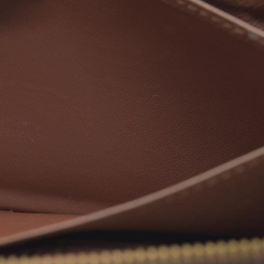 $915 Louis Vuitton Monogram Zippy Zip Around Long Wallet Purse Brown CA4078