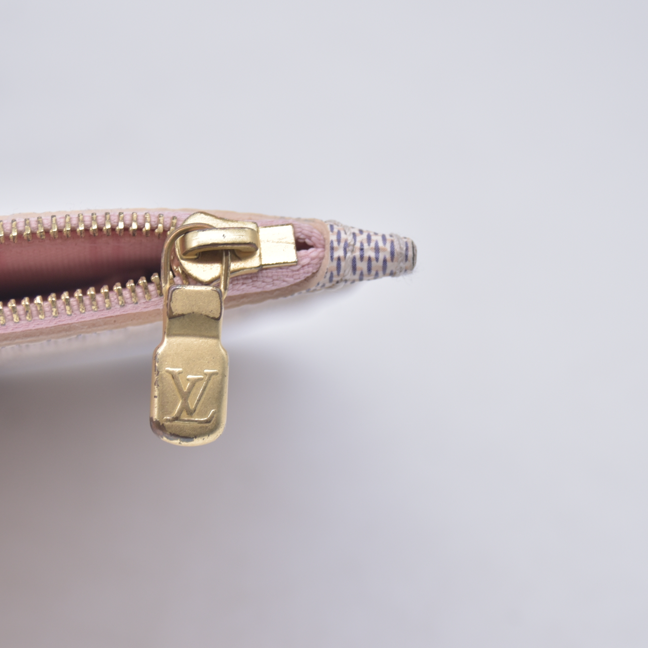 $2240 2019 Louis Vuitton Damier Azur Neo Neverfull MM Rose Ballerine FL0169