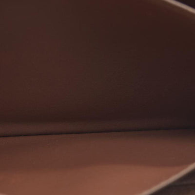 $915 Louis Vuitton Monogram Zippy Zip Around Long Wallet Purse Brown CA4078