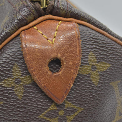 $1490 Louis Vuitton LV Hand Bag Speedy 25 Brown Monogram sp1905