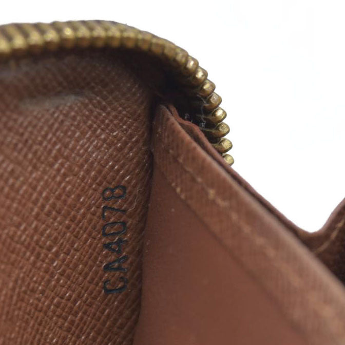 $915 Louis Vuitton Monogram Zippy Zip Around Long Wallet Purse Brown CA4078