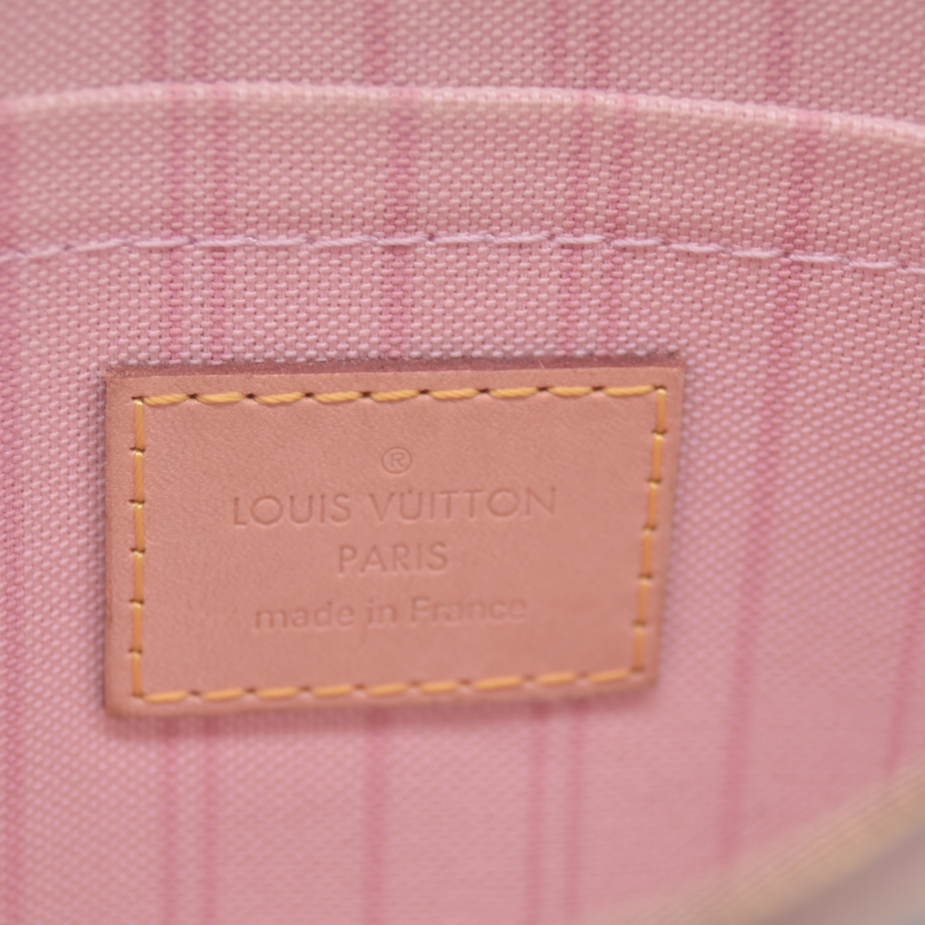 $2240 2019 Louis Vuitton Damier Azur Neo Neverfull MM Rose Ballerine FL0169