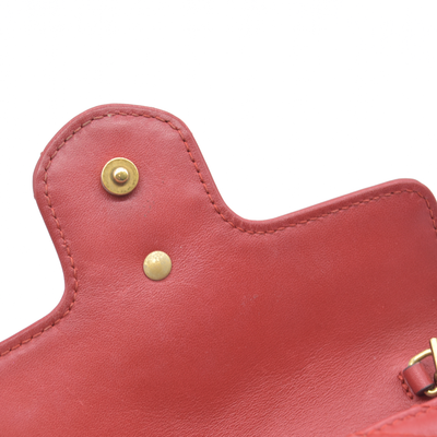 $1550 Gucci Leather Marmont Super Mini Red Crossbody CONSIGNMENT