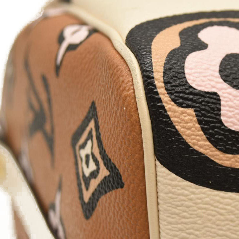 LOUIS VUITTON Monogram Giant Wild At Heart Speedy Bandouliere 25 Creme RFID