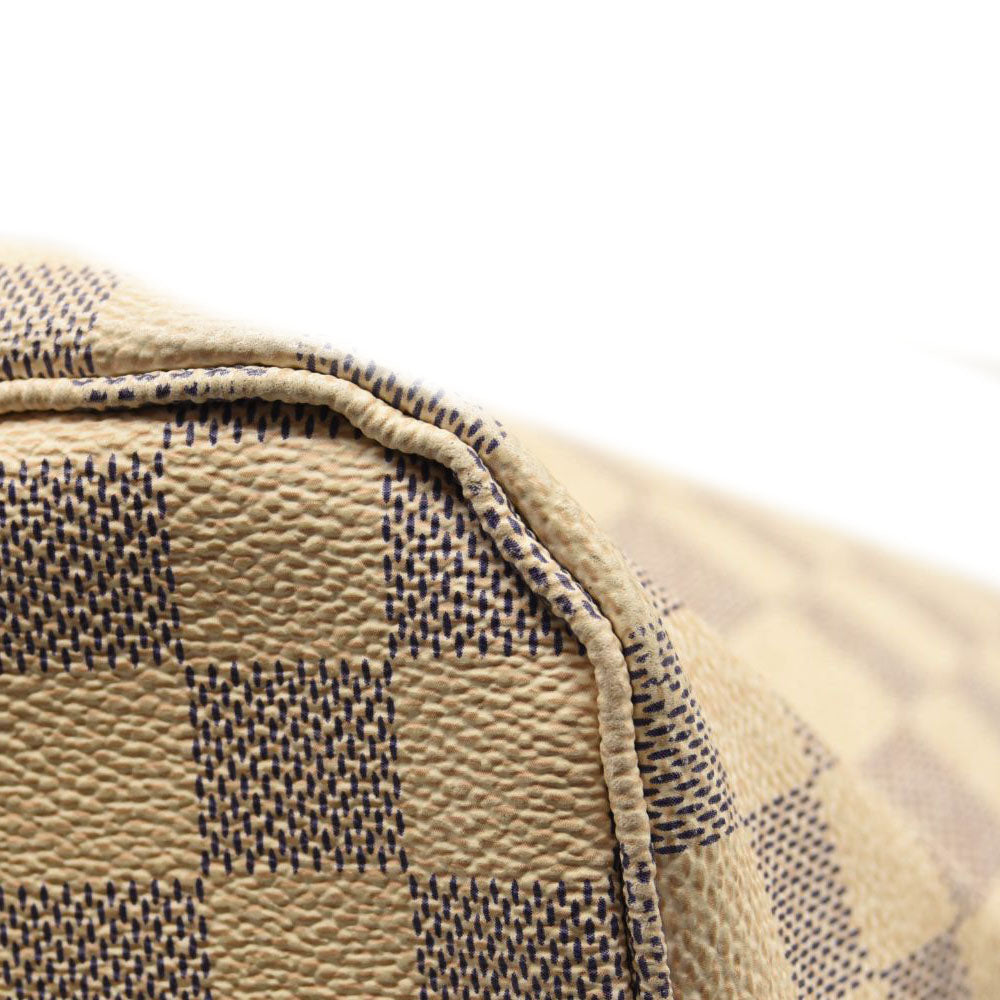 LOUIS VUITTON Neverfull MM Damier Tote Bag N51107 Azur Damier Canvas