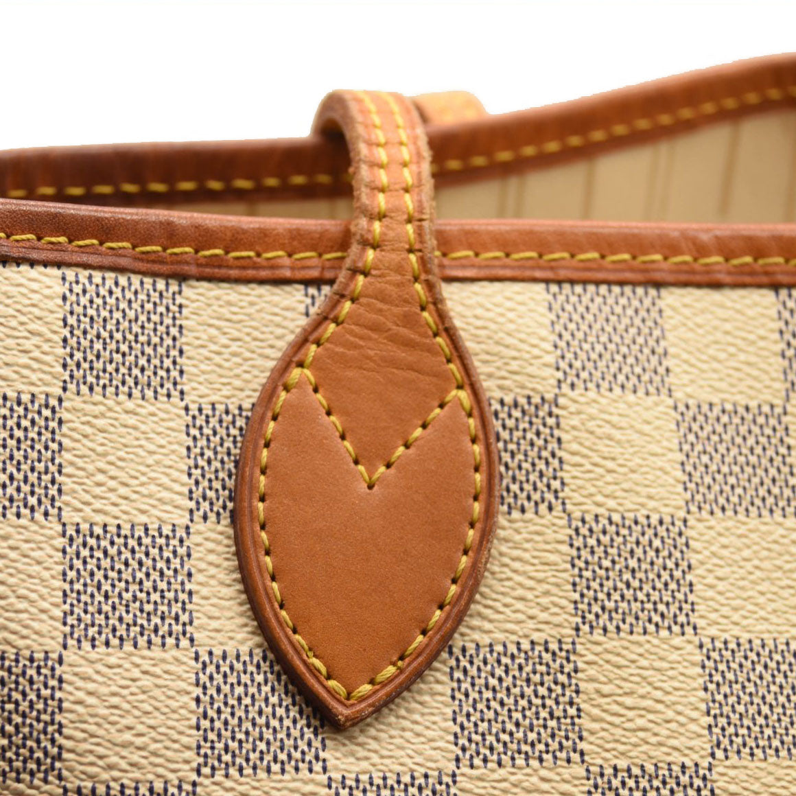LOUIS VUITTON Neverfull MM Damier Tote Bag N51107 Azur Damier Canvas