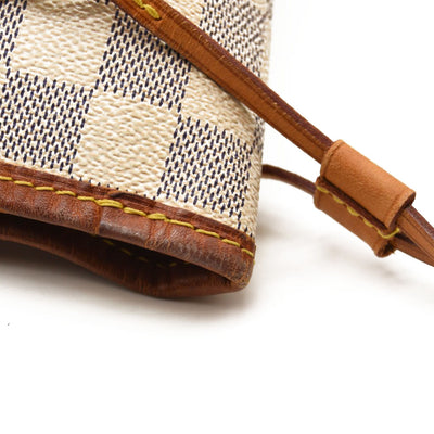 LOUIS VUITTON Neverfull MM Damier Tote Bag N51107 Azur Damier Canvas