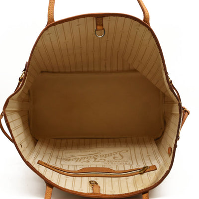 LOUIS VUITTON Neverfull MM Damier Tote Bag N51107 Azur Damier Canvas