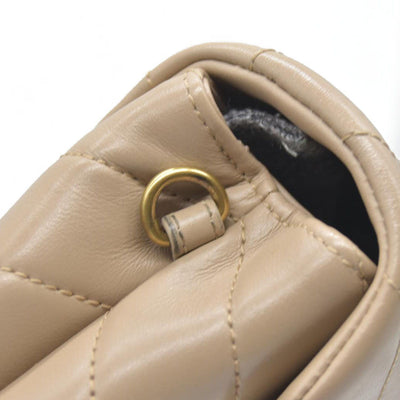 $1990 2021 SAINT LAURENT Calfskin Y Quilted Monogram Toy Loulou Crossbody Bag Beige