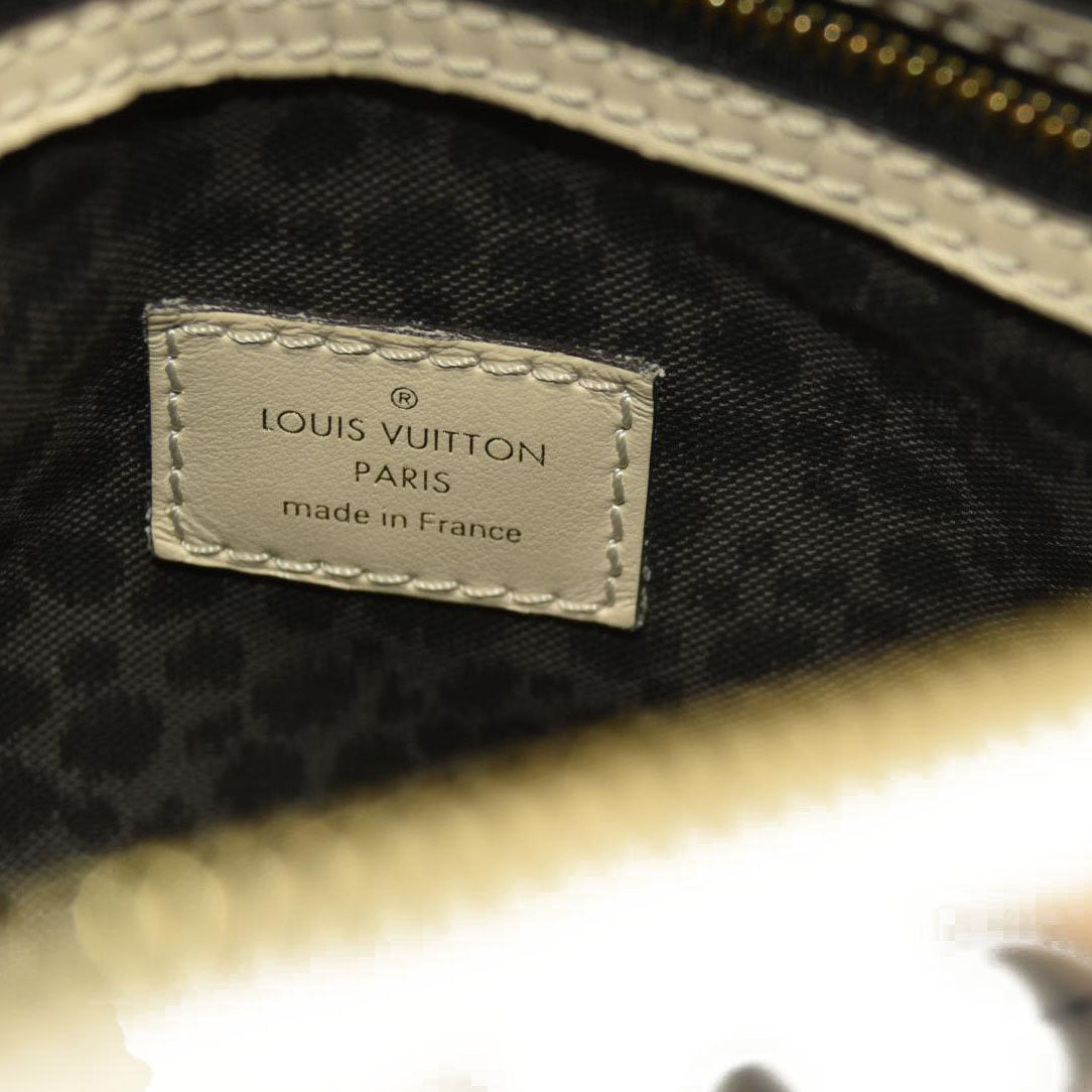 LOUIS VUITTON Monogram Giant Wild At Heart Speedy Bandouliere 25 Creme RFID