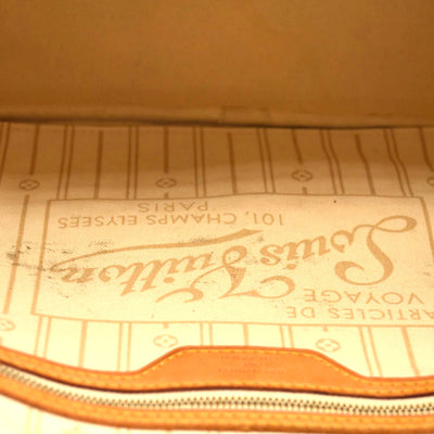 LOUIS VUITTON Neverfull MM Damier Tote Bag N51107 Azur Damier Canvas