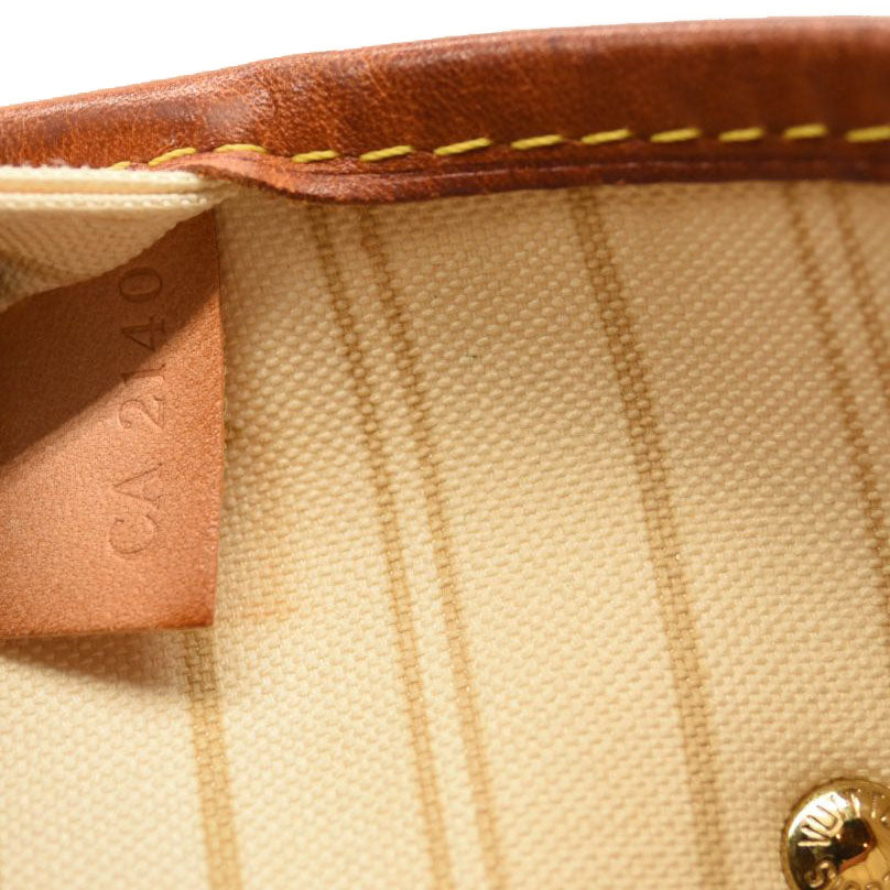 LOUIS VUITTON Neverfull MM Damier Tote Bag N51107 Azur Damier Canvas