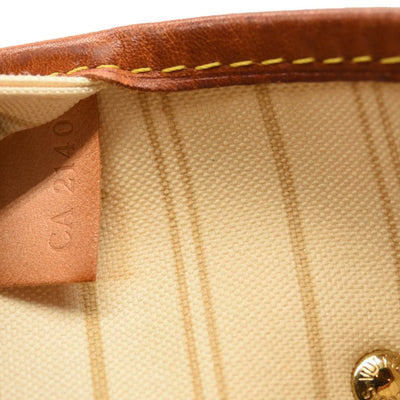 LOUIS VUITTON Neverfull MM Damier Tote Bag N51107 Azur Damier Canvas