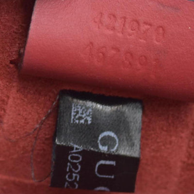 $2600 Gucci GG Supreme Monogram Suede Cudu Medium Dionysus Shoulder Bag Beige Ebony Vulcanic Red