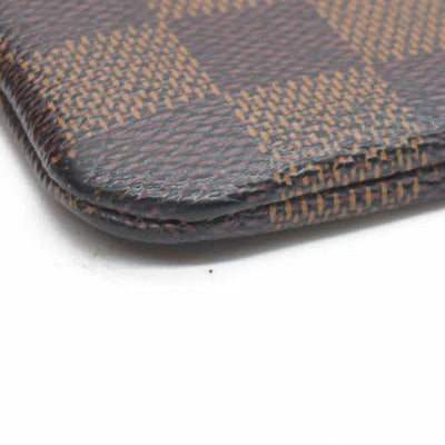 $345 Louis Vuitton Damier Pochette Cles Wallet Coin Purse Brown CA4101