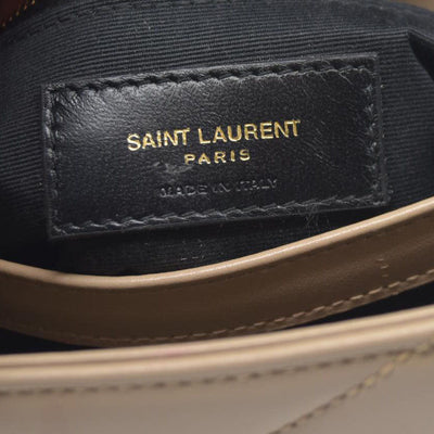 $1990 2021 SAINT LAURENT Calfskin Y Quilted Monogram Toy Loulou Crossbody Bag Beige