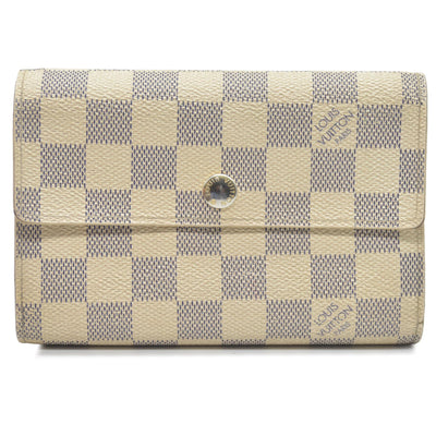 $610 LOUIS VUITTON Damier Azur Alexandra Trifold Wallet