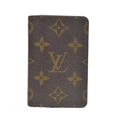 $320  Louis Vuitton Monogram Enveloppe Cartes De Visite Card Case Brown RA0040