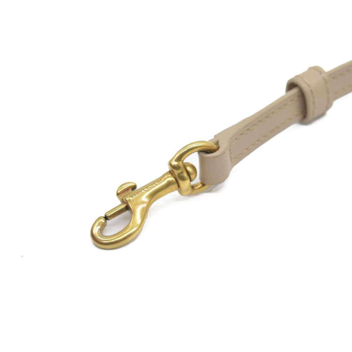 $1990 2021 SAINT LAURENT Calfskin Y Quilted Monogram Toy Loulou Crossbody Bag Beige