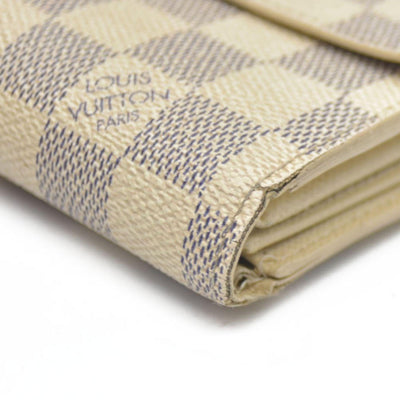 $610 LOUIS VUITTON Damier Azur Alexandra Trifold Wallet