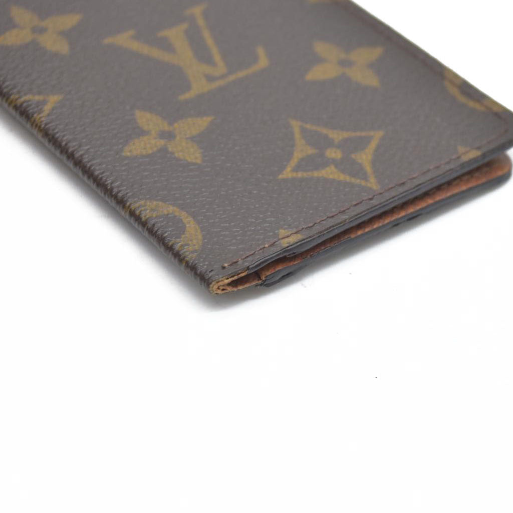 $320  Louis Vuitton Monogram Enveloppe Cartes De Visite Card Case Brown RA0040