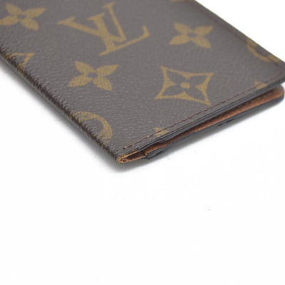 $320  Louis Vuitton Monogram Enveloppe Cartes De Visite Card Case Brown RA0040