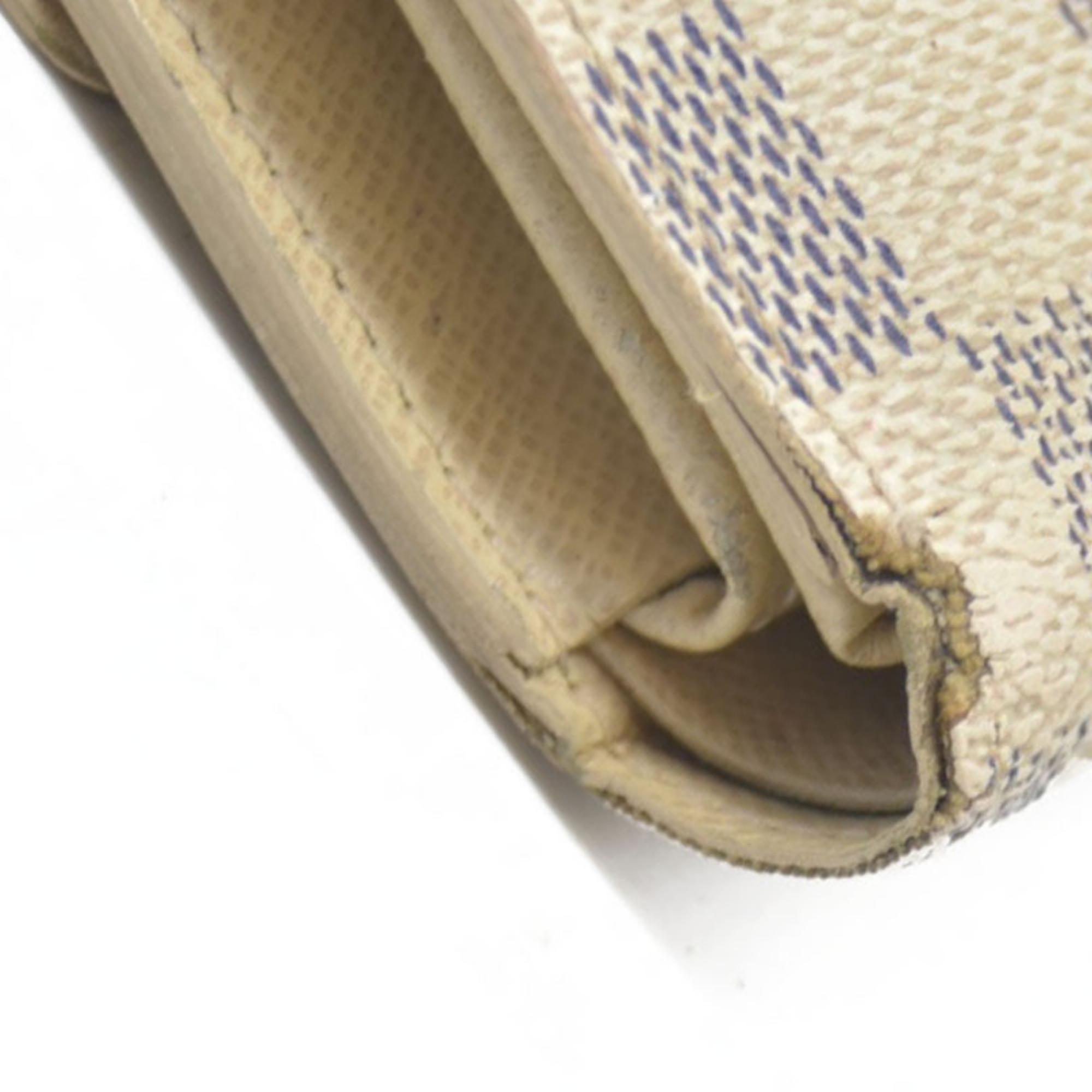 $610 LOUIS VUITTON Damier Azur Alexandra Trifold Wallet