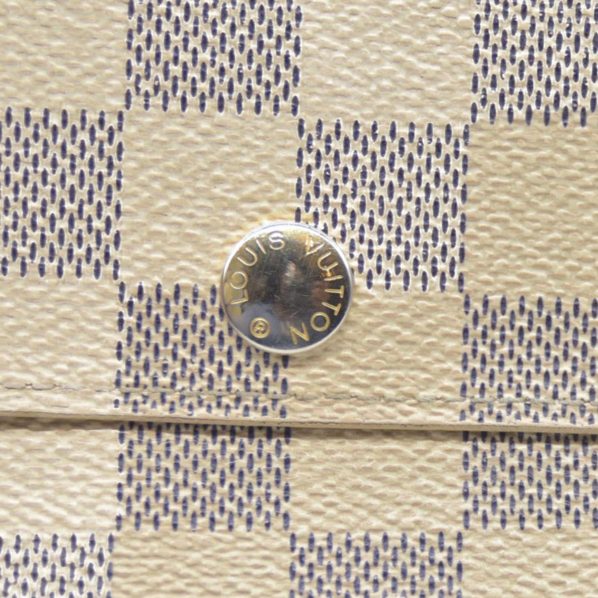 $610 LOUIS VUITTON Damier Azur Alexandra Trifold Wallet