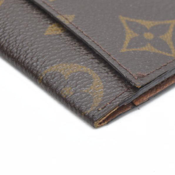 $320  Louis Vuitton Monogram Enveloppe Cartes De Visite Card Case Brown RA0040