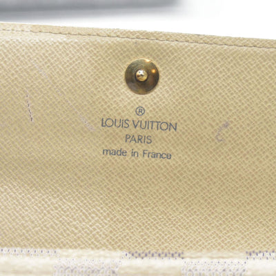 $610 LOUIS VUITTON Damier Azur Alexandra Trifold Wallet