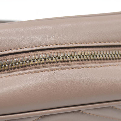 $1950 Gucci  Calfskin Matelasse Small GG Marmont Chain Shoulder Bag Beige