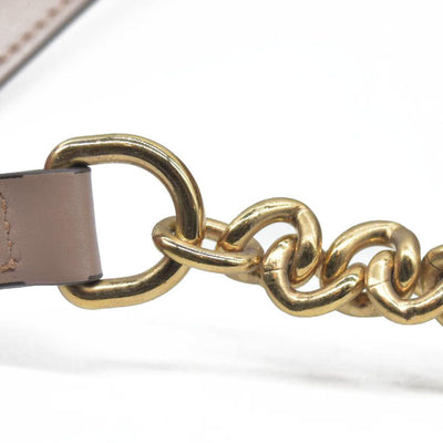 $1950 Gucci  Calfskin Matelasse Small GG Marmont Chain Shoulder Bag Beige