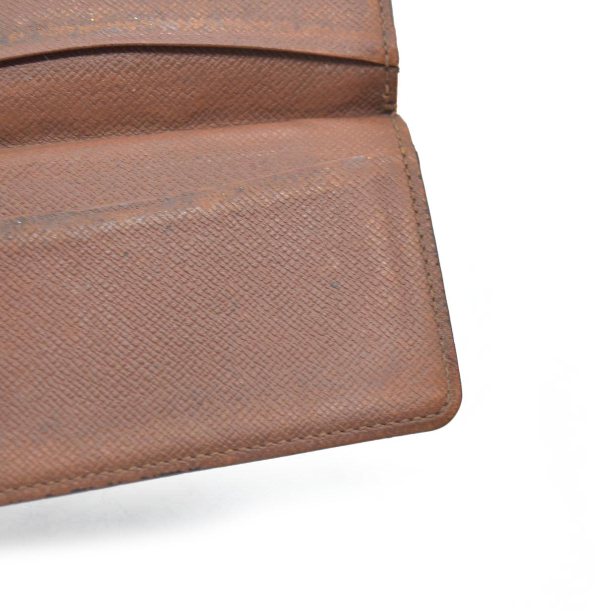 $320  Louis Vuitton Monogram Enveloppe Cartes De Visite Card Case Brown RA0040