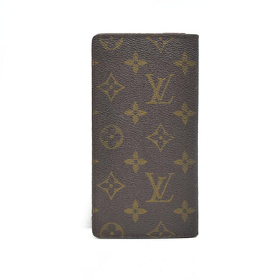 Louis Vuitton Monogram Porte Valeurs Cartes Credit Long Wallet Brown SD1915