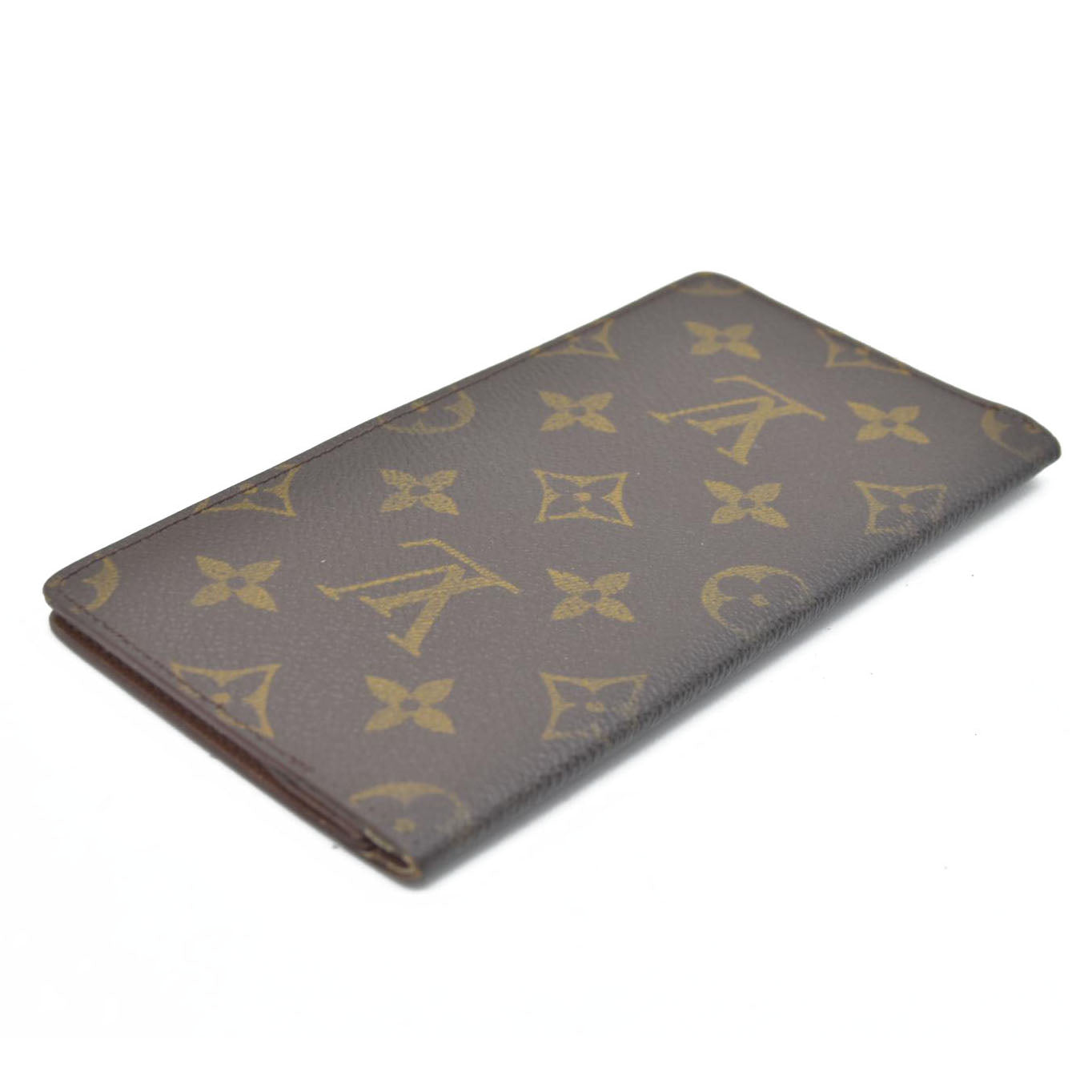 Louis Vuitton Monogram Porte Valeurs Cartes Credit Long Wallet Brown SD1915
