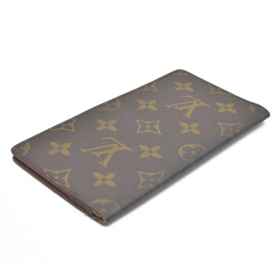 Louis Vuitton Monogram Porte Valeurs Cartes Credit Long Wallet Brown SD1915