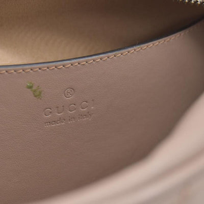 $1950 Gucci  Calfskin Matelasse Small GG Marmont Chain Shoulder Bag Beige