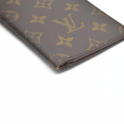 Louis Vuitton Monogram Porte Valeurs Cartes Credit Long Wallet Brown SD1915