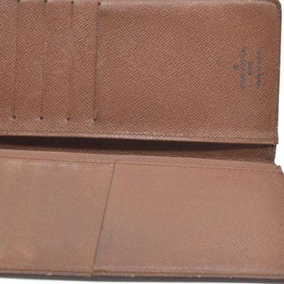 Louis Vuitton Monogram Porte Valeurs Cartes Credit Long Wallet Brown SD1915
